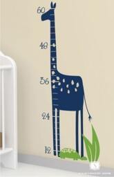 Nursery Giraffe Wall Decal Growth Chart - Vinyl Stickers Art Custom Home Decor - thumbnail 3