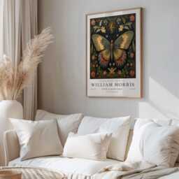 William Morris Print, Art, Exhibition Poster, Butterfly Gifts, Decor, Art Wall - thumbnail 2