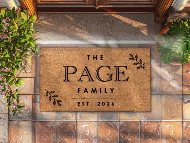 House Entrance Doormat - Personalised Family Name - image 1