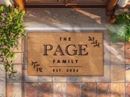 House Entrance Doormat - Personalised Family Name - thumbnail 1