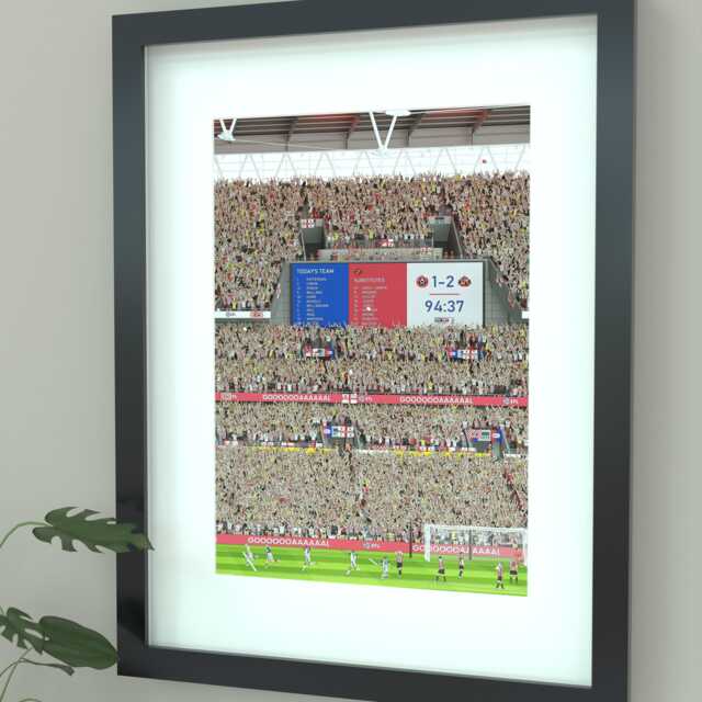 Sunderland Play-Off Final 2025 Illustrated Art Print - Tom Watson Goal Poster Gift - image 1
