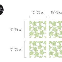 Decals For Kallax/Expedit, Ikea, Sea Turtles, Green , Tropical Animals, Pattern, Self Adhesive, Reusable, Removable, Ikea Furniture #18Ka - thumbnail 2