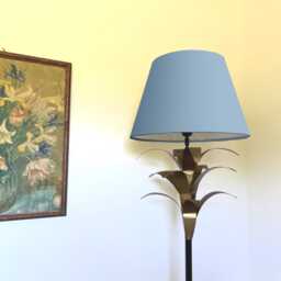 Baby Blue Cotton Empire Lampshade, Coolie Ceiling Light Shade