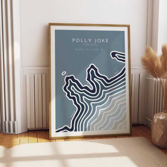 Polly Joke Cornwall Coastline Print Minimalist Coastal Art - image 1