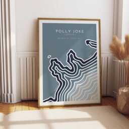 Polly Joke Cornwall Coastline Print Minimalist Coastal Art - thumbnail 1