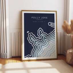 Polly Joke Cornwall Coastline Print Minimalist Coastal Art - thumbnail 3