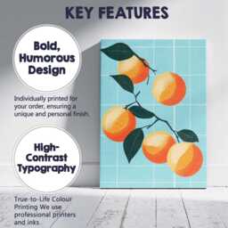 Modern Apricot Fruit Botanical Illustration Canvas Wall Art Print Decor Picture Ready To Hang - thumbnail 2