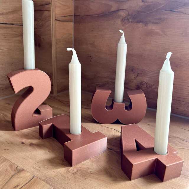Modern Advent Wreath, Numbers 1-4 For Taper Candles, Christmas Decoration, Table Arrangement, Candle Holder, Candlestick, Many Colors - image 1