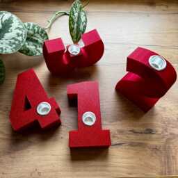 Modern Advent Wreath, Numbers 1-4 For Taper Candles, Christmas Decoration, Table Arrangement, Candle Holder, Candlestick, Many Colors - thumbnail 3