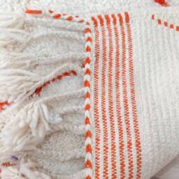 Authentic Moroccan Wool Rug, Blue Patterns. Beni Ourain Berber Carpet, Floor Seating, Bohemian Bedside Woven Wool. 67x98 Inch - thumbnail 3