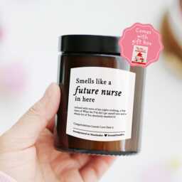 Graduation Gift For Future Nurse Nursing Student Daughter Son - Funny Custom University Candle Present New Job Graduate
