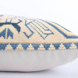 Handwoven Kilim Pillow Cover 16x24 Turkish Wool Cushion - thumbnail 4
