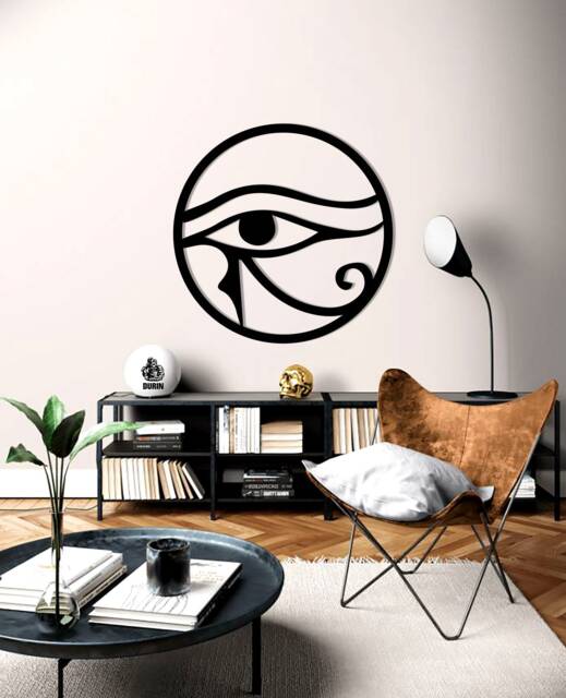 Horus Eye Metal Wall Art, Ancient Egyptian Hieroglyphs, , Spiritual Symbol Sign, Ra Wall Decor, Mystic Hangings