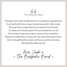 Personalised Cumbria, Lake District Poem Unframed Art Print. Gift For Cumbrian Or Lover Of The District. - thumbnail 3
