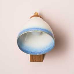 Blue & White Element Wall Light in Ceramic Oak - thumbnail 2