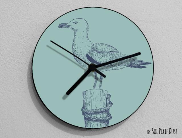 Sea Gull Wall Clock - Life Kids Nursery Room, Teens Baby Room - image 1