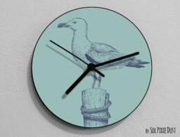 Sea Gull Wall Clock - Life Kids Nursery Room, Teens Baby Room - thumbnail 1