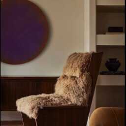 Caramel Mongolian Sheepskin Throw /Rug Genuine Tibetan Lamb - 48x24 In - thumbnail 3