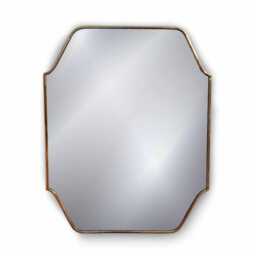 Square Mirror Rectangular Gold Brass Wall Mirror, Vanity & Bathroom Mirrors - thumbnail 3