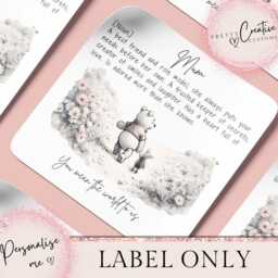 Personalised Mum Scented Candle, Mom Birthday Gift, Mother Card, Classic Pooh Quote Gifts For Her, Christmas Gifts - thumbnail 3