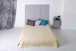 Tailored Linen Bedskirt, Shabby Chic Bedding, Bed Skirt, From 10 To 24 Drop Or Custom Size. Linen Box Pleated Bedskirt - thumbnail 1
