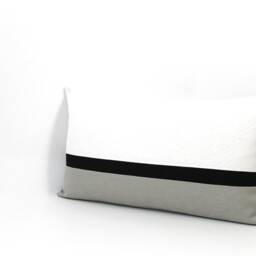 White, Black & Light Grey Color Block Pillow Cover All Sizes, Home Gifts For You - thumbnail 3