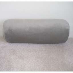 "Beige Velvet Cylinder Bolster Pillow Cover 6x16 Round Ended End Cushion Sham Case 16""x6" - thumbnail 1