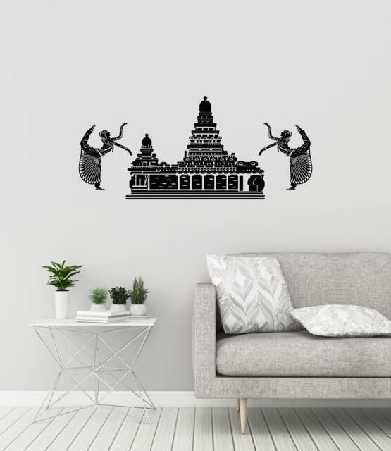 Thailand Vinyl Wall Decal Temple Thai Religion National Dancers Decor Stickers Mural - #3110Di - image 1
