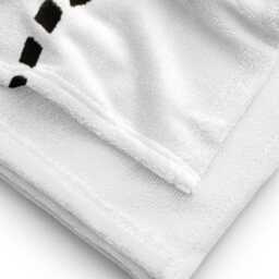 "Black & White Patterned Bath Towel Modern Spa Decor - 30""x60" - thumbnail 4