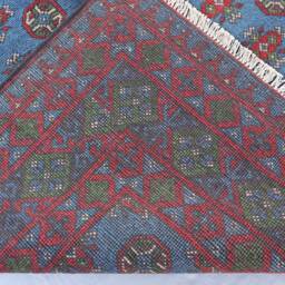 5x7 Blue Bukhara Rug Ft 5'2x6'6 Soft Pile Veg Dyes Afghan Handmade Wool Area Rug, Oriental Turkmen Tribal Living Room - thumbnail 4