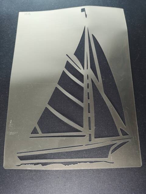 Boat Stencil, Flexible, Reusable, 125Micron, Wall Decor, Home Decor, Furniture Painting, Card Making, Craft Stencil From Bitofeverythingbyb