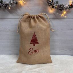 Personalised Santa Sack, Christmas Custom Burlap Gift Bag, Stocking, Bag - thumbnail 2
