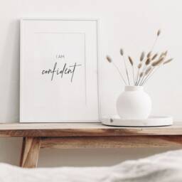 I Am Confident Print - Inspirational Affirmation Wall Art Unframed - thumbnail 4