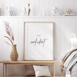 I Am Confident Print - Inspirational Affirmation Wall Art Unframed - thumbnail 2