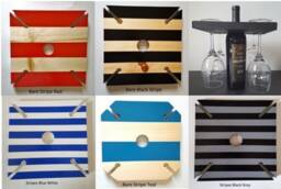 striped Wine Rack - thumbnail 1