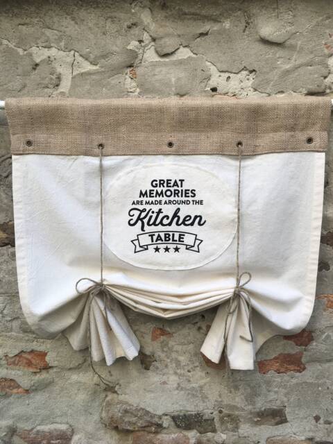 Kitchen Curtains Burlap Farmhouse Tie Up Valance Bohemian Curtain Window Country Chic Cottage Primitive Rustic Jute Boho