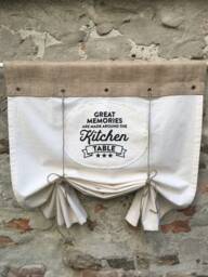 Kitchen Curtains Burlap Farmhouse Tie Up Valance Bohemian Curtain Window Country Chic Cottage Primitive Rustic Jute Boho - thumbnail 1