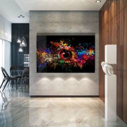 Colorful The Eye - Vibrant Abstract Tempered Glass Wall Art For Modern Creative Interiors - thumbnail 2
