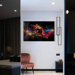 Colorful The Eye - Vibrant Abstract Tempered Glass Wall Art For Modern Creative Interiors - thumbnail 3