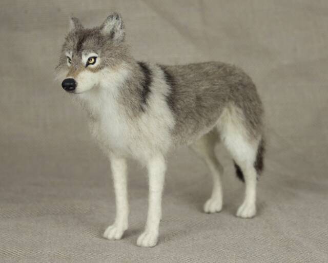 Made To Order Needle Felted Wolf Custom Needle Felted Animal Sculpture - image 1