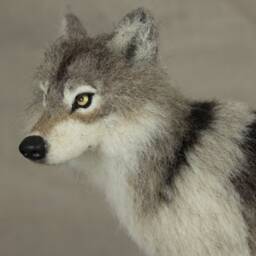 Made To Order Needle Felted Wolf Custom Needle Felted Animal Sculpture - thumbnail 4