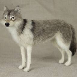 Made To Order Needle Felted Wolf Custom Needle Felted Animal Sculpture - thumbnail 3