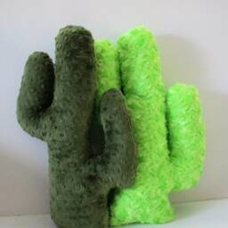 Cactus Pillow, Minky Plush Cactus Throw Cushion, Southwest Nursery, Lime Green Cactus, Stuffed - thumbnail 2