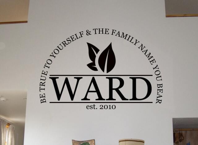 Personalized Family Name Wall Decal - Established Date, Custom Quote - image 1