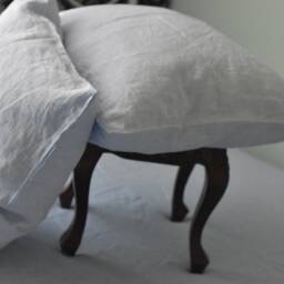 Duvet Cover Set & Pillow With Envelope Closures Melange Blue Color Stone Washed Seamless Full King Quilt Linen Duvet Cover Full - thumbnail 3