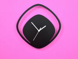 Minimalism Tulip Silhouette - Wall Clock - thumbnail 1