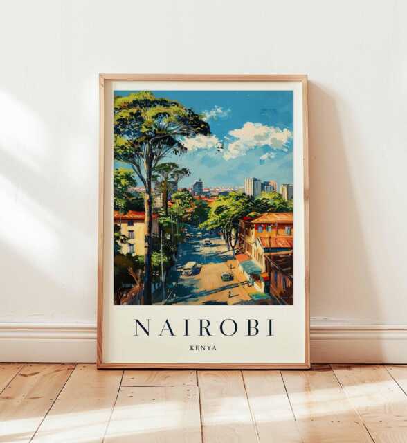 Nairobi Kenya Travel Poster Vibrant East Africa Wall Art - image 1