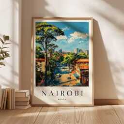 Nairobi Kenya Travel Poster Vibrant East Africa Wall Art - thumbnail 3