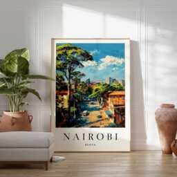 Nairobi Kenya Travel Poster Vibrant East Africa Wall Art - thumbnail 2