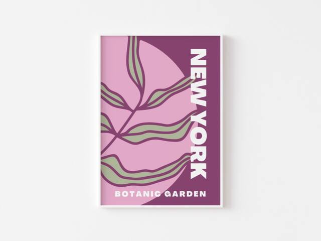 New York Botanic Garden Print Retro Floral Art - image 1